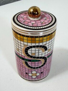 Anthropologie Bistro Tile Mosaic Garden Edition Pink *Salt Shaker Only* EUC